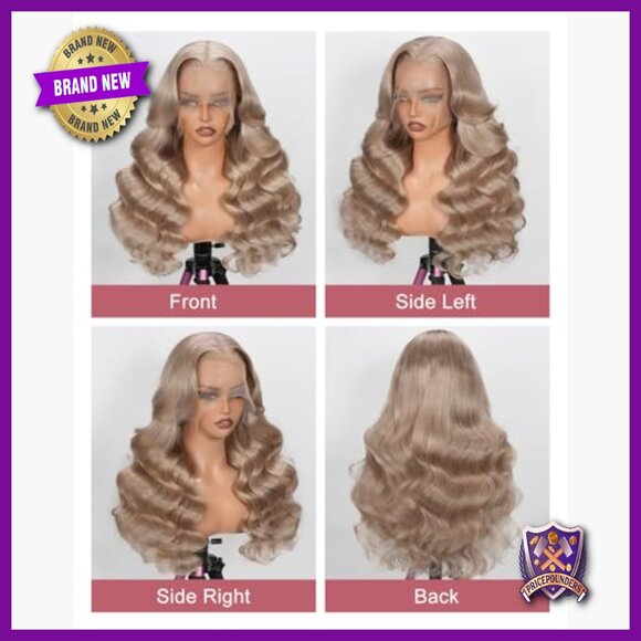 32 Inch Human Hair Lace Front Wig Body Wave 180% Density Pre Plucked main image 5